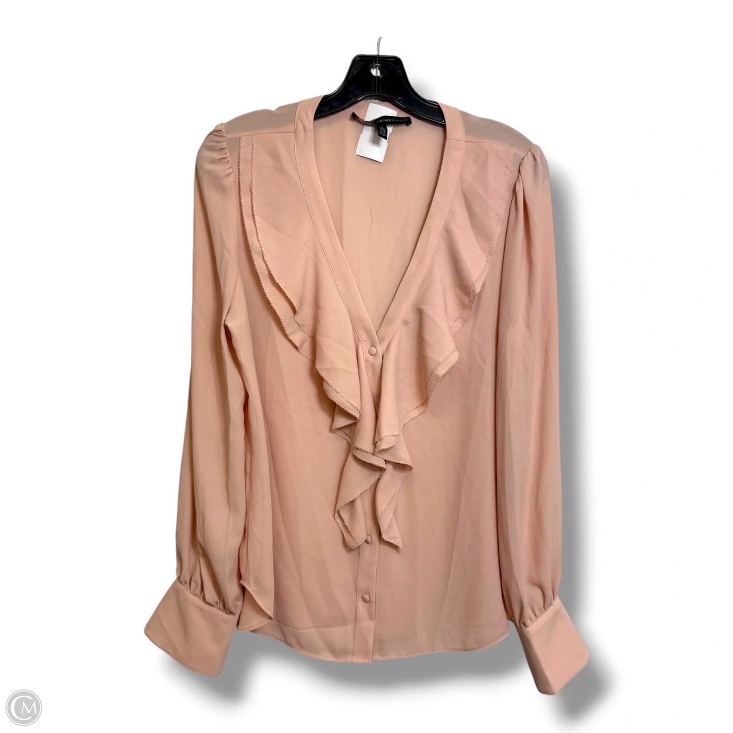 Top Long Sleeve By White House Black Market In Pink, Size: M