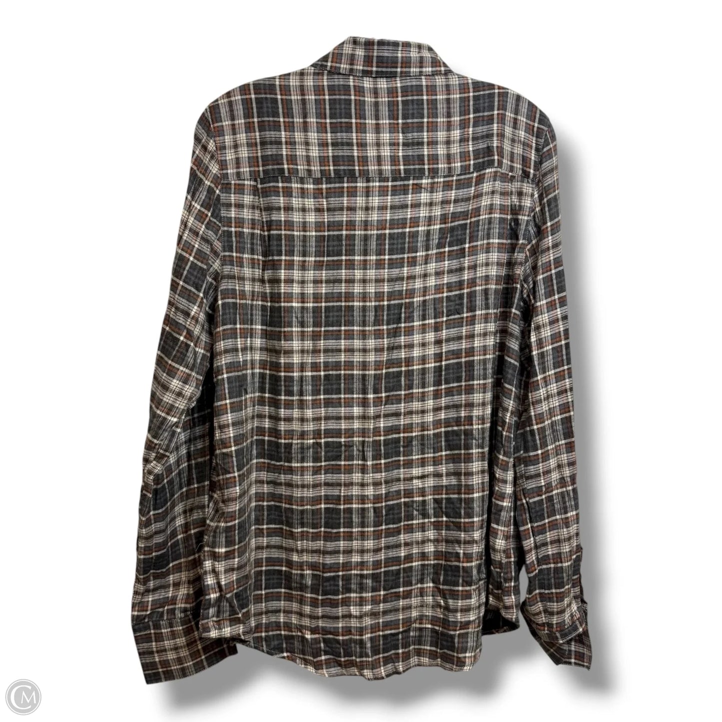 Top Long Sleeve By Beachlunchlounge In Plaid Pattern, Size: M