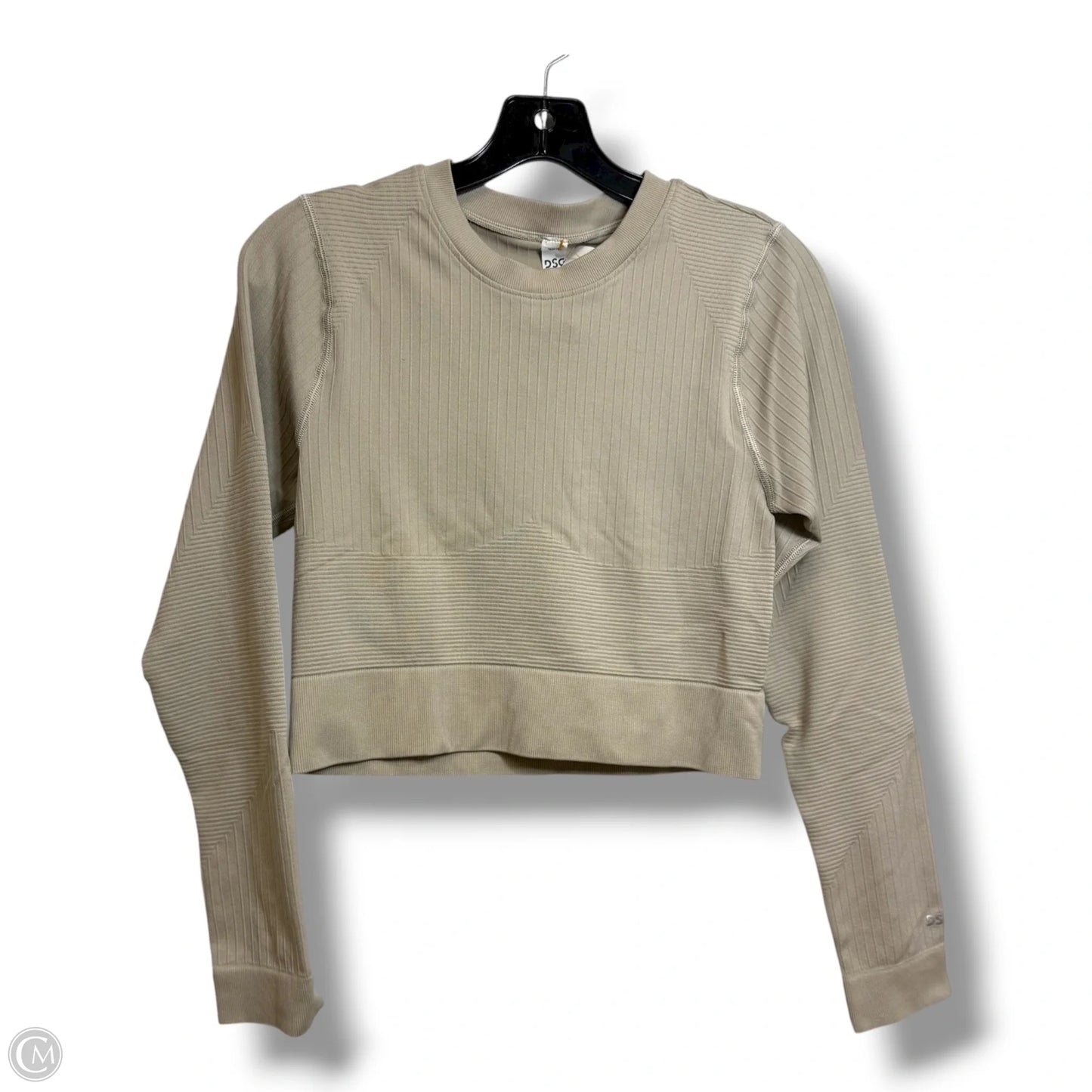 Athletic Top Long Sleeve Crewneck By Dsg Outerwear In Taupe, Size: M