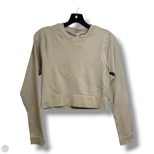 Athletic Top Long Sleeve Crewneck By Dsg Outerwear In Taupe, Size: M