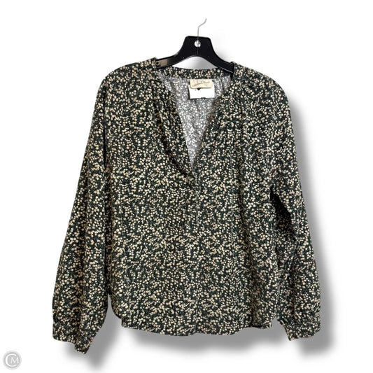 Top Long Sleeve By Universal Thread In Floral Print, Size: M