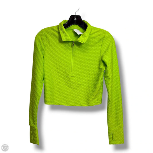 Athletic Top Long Sleeve Collar By Buffbunny In Green, Size: M
