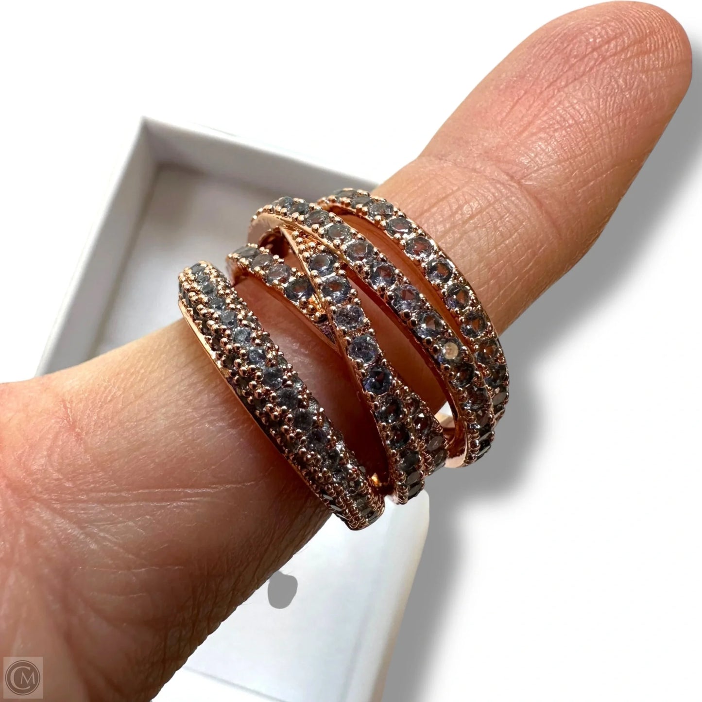 The Carabella Ring Main Stone: Array of Lab Created Stones & Diamond Cubic Zirconia Ring Band By Cme