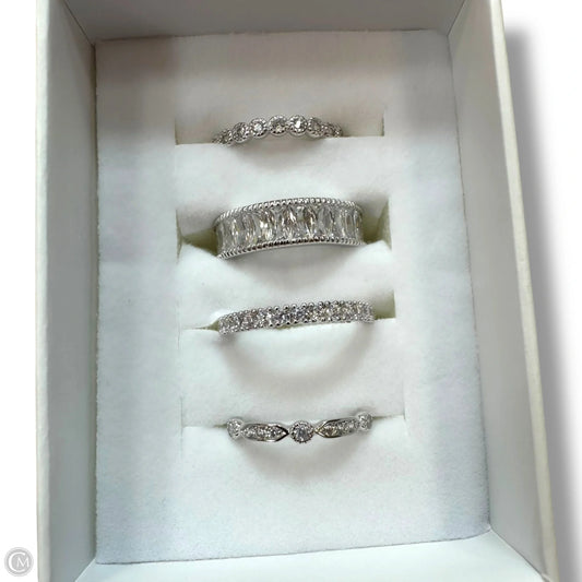 Absolute Class Main Stone: Diamond Cubic Zirconia Stacking Rings Band By Cme, Size: 04 Piece Set
