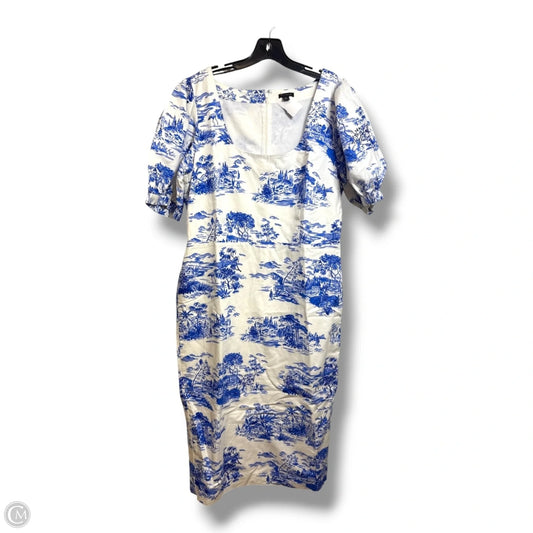 Dress Casual Midi By Ann Taylor In Blue, Size: 12