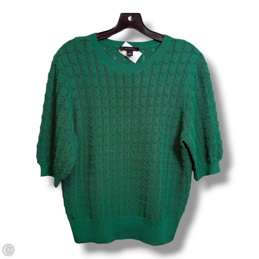 Sweater Short Sleeve By Ann Taylor In Green, Size: L