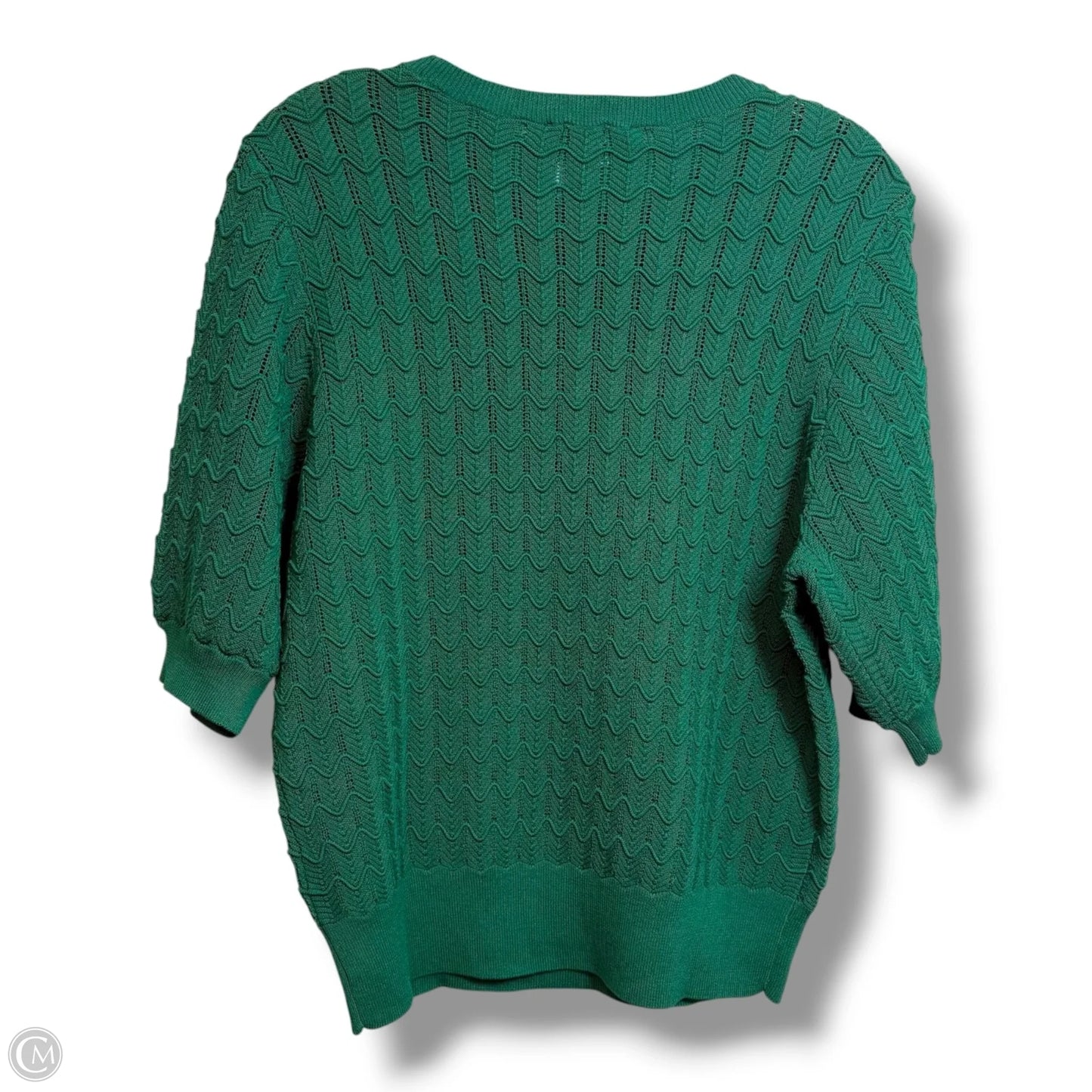 Sweater Short Sleeve By Ann Taylor In Green, Size: L