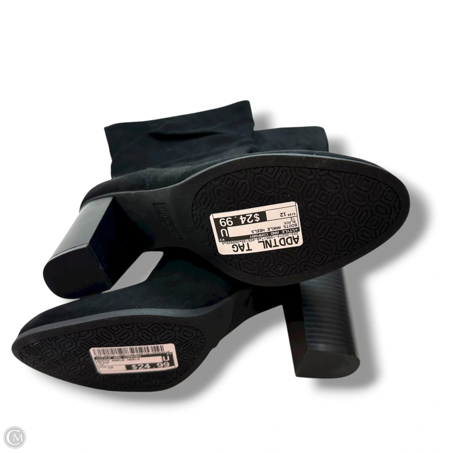 Boots Ankle Heels By Style And Company In Black, Size: 12