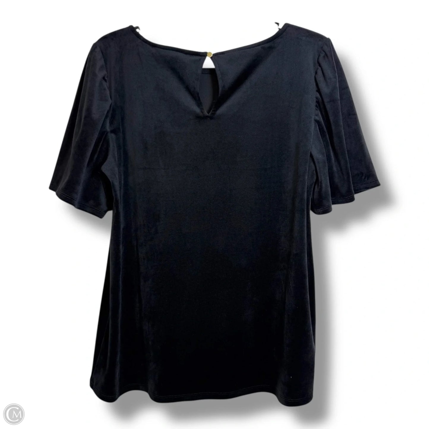 Top short Sleeve Basic By J. Jill In Black, Size: L