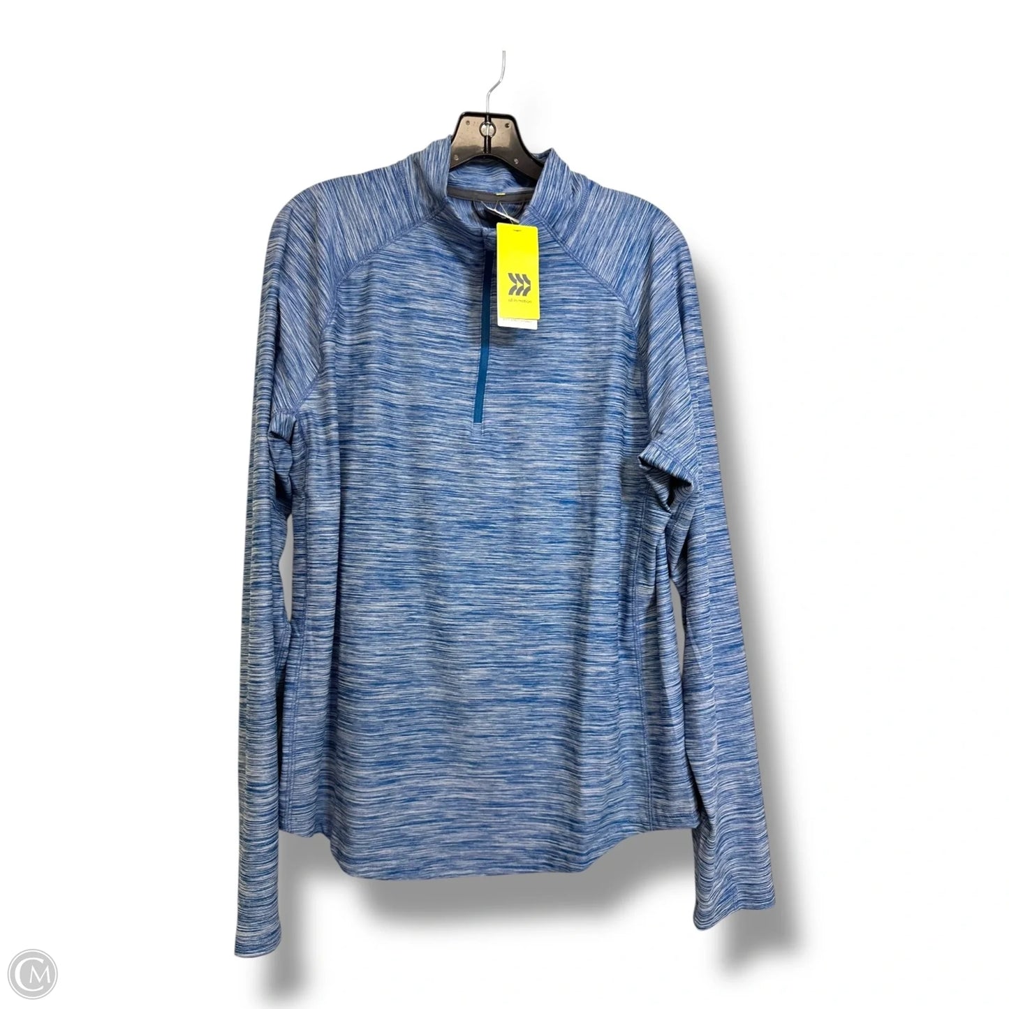 Athletic Top Long Sleeve Collar By All In Motion In Blue, Size: L