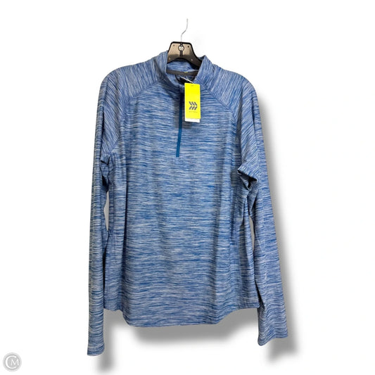 Athletic Top Long Sleeve Collar By All In Motion In Blue, Size: L