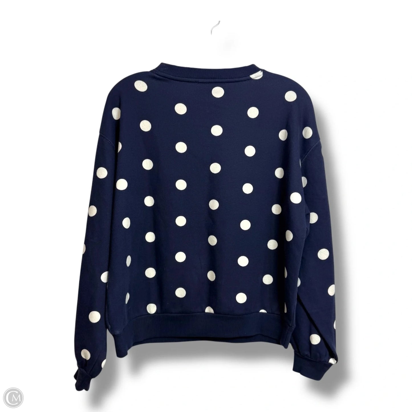 Sweatshirt Crewneck By Loft In Polkadot Pattern, Size: M