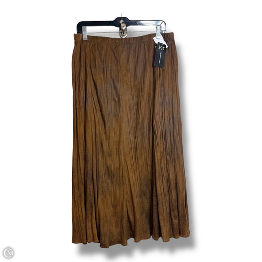 Skirt Midi By Rqt In Brown, Size: L