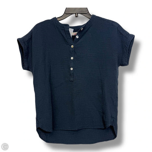 Top Short Sleeve By Faherty In Navy, Size: Xs