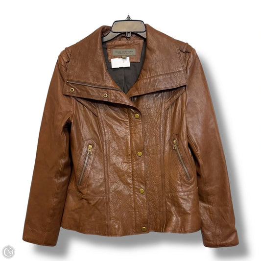 Jacket Leather By Marc New York In Brown, Size: L