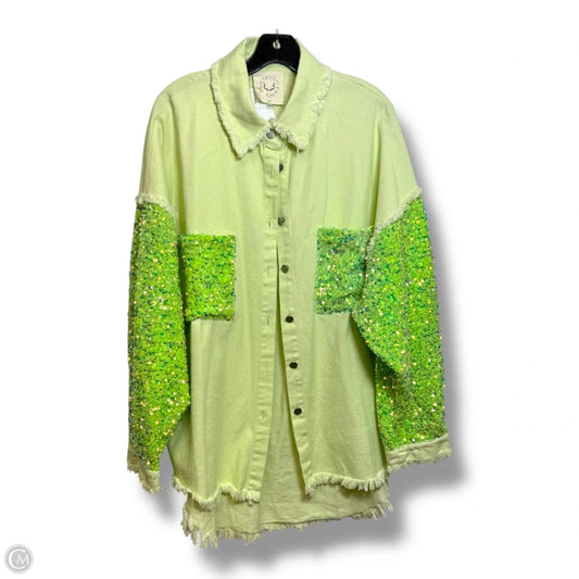 Jacket Denim By Fantastic Fawn In Green, Size: M