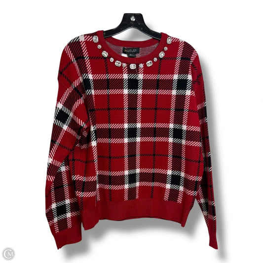 Sweater By Rachel Zoe In Plaid Pattern, Size: L