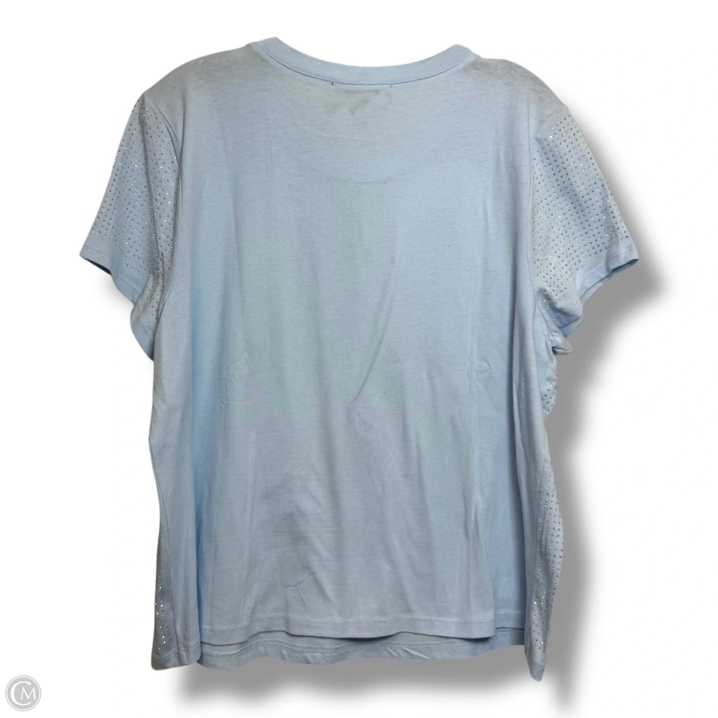 Top Short Sleeve By Inc In Blue, Size: L
