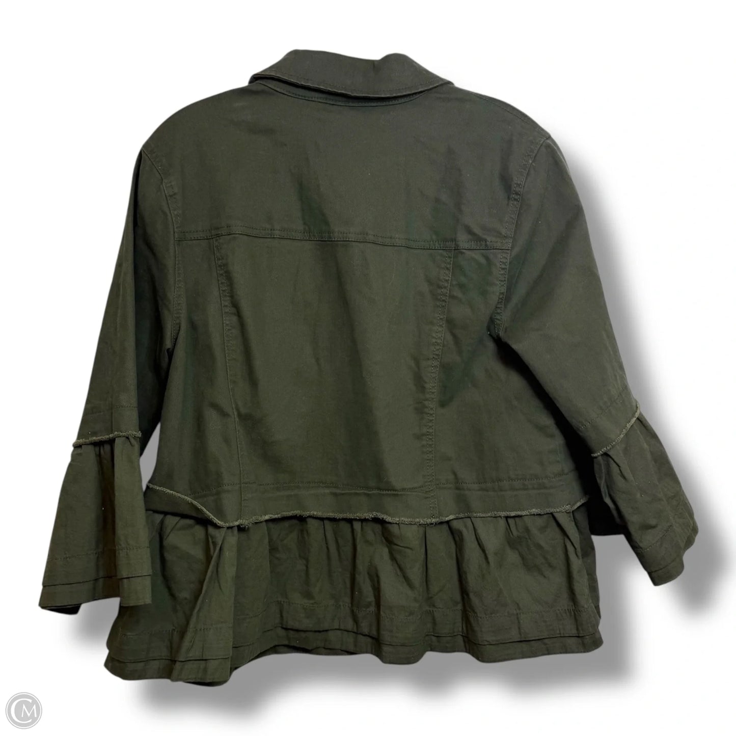 Jacket Denim By Style And Company In Green, Size: L