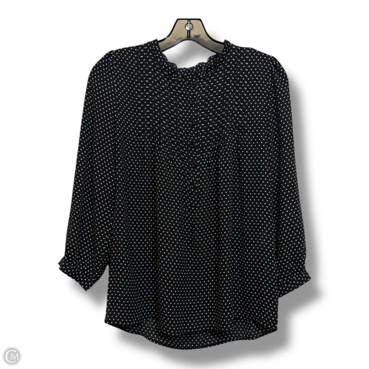 Top Long Sleeve By Maison Damelie In Polkadot Pattern, Size: Xs