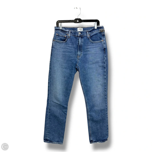 Jeans Straight By Agolde In Blue Denim, Size: 10