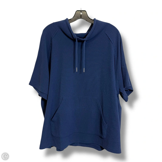 Top Short Sleeve By Tribal In Navy, Size: 2x