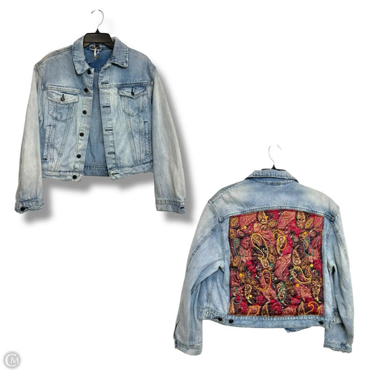 Jacket Denim By Free People In Blue Denim, Size: Xs