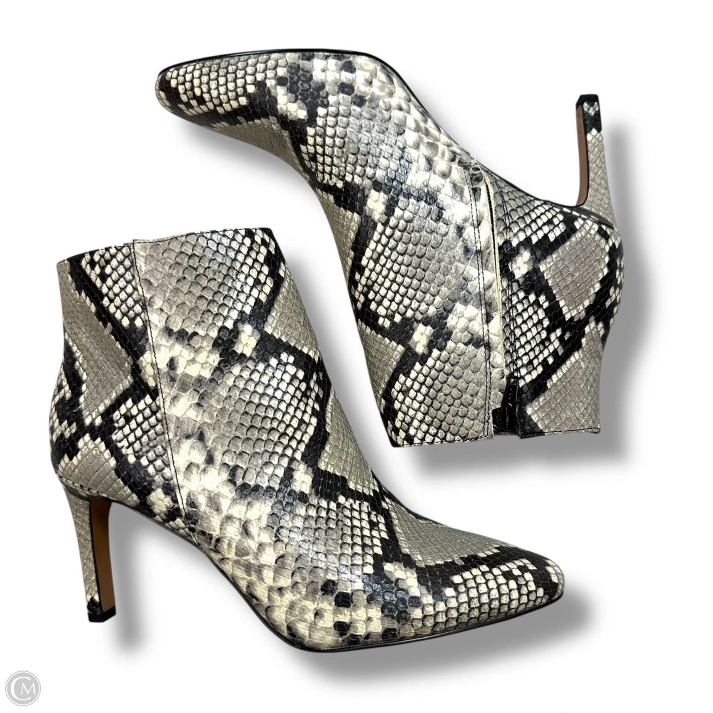 Boots Ankle Heels By Banana Republic In Snakeskin Print, Size: 8