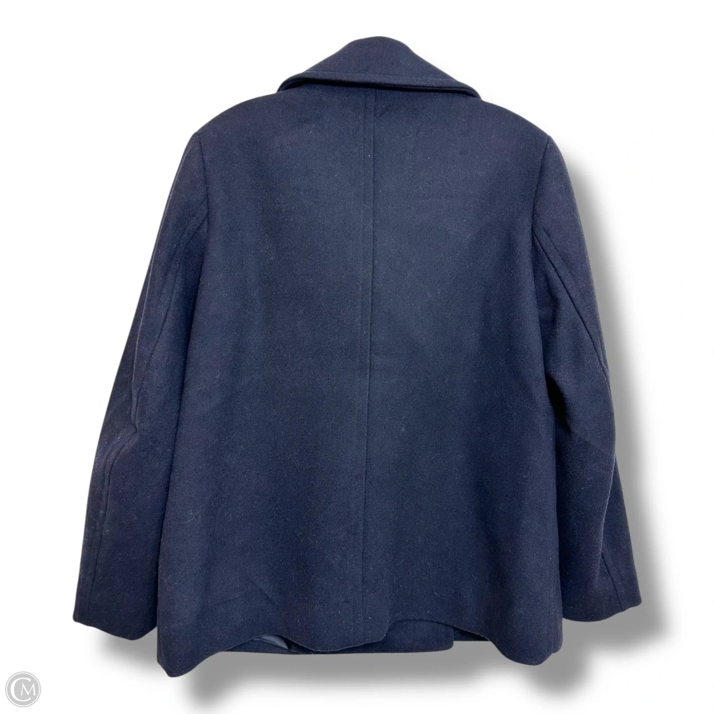 Coat Peacoat By Banana Republic In Navy, Size: S