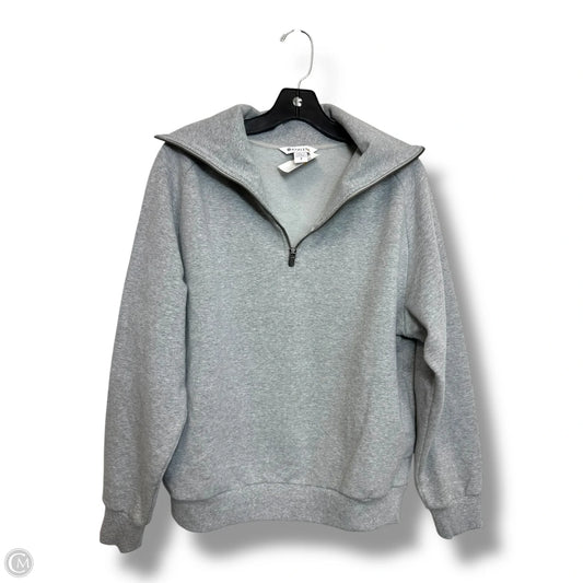Athletic Top Long Sleeve Collar By Athleta In Grey, Size: S