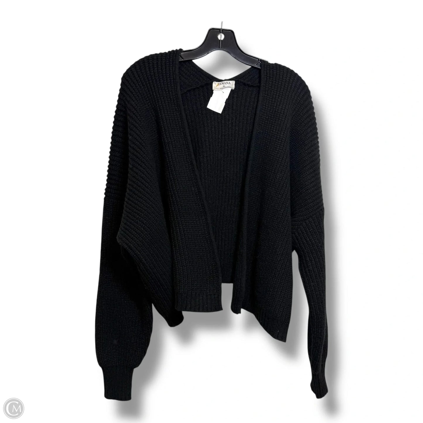 Cardigan By Zenana In Black, Size: Xl