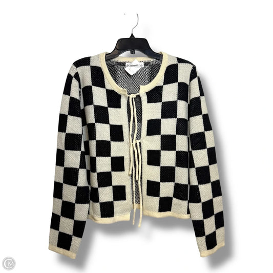 Cardigan By Clothes Mentor In Checkered Pattern, Size: L