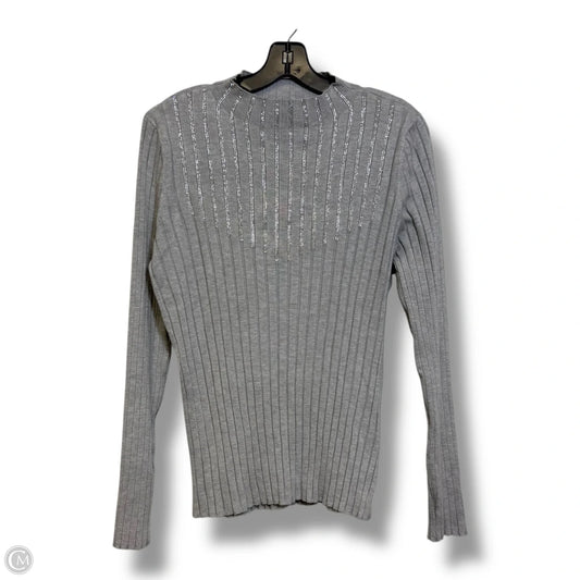 Top Long Sleeve By Inc In Grey, Size: Xl