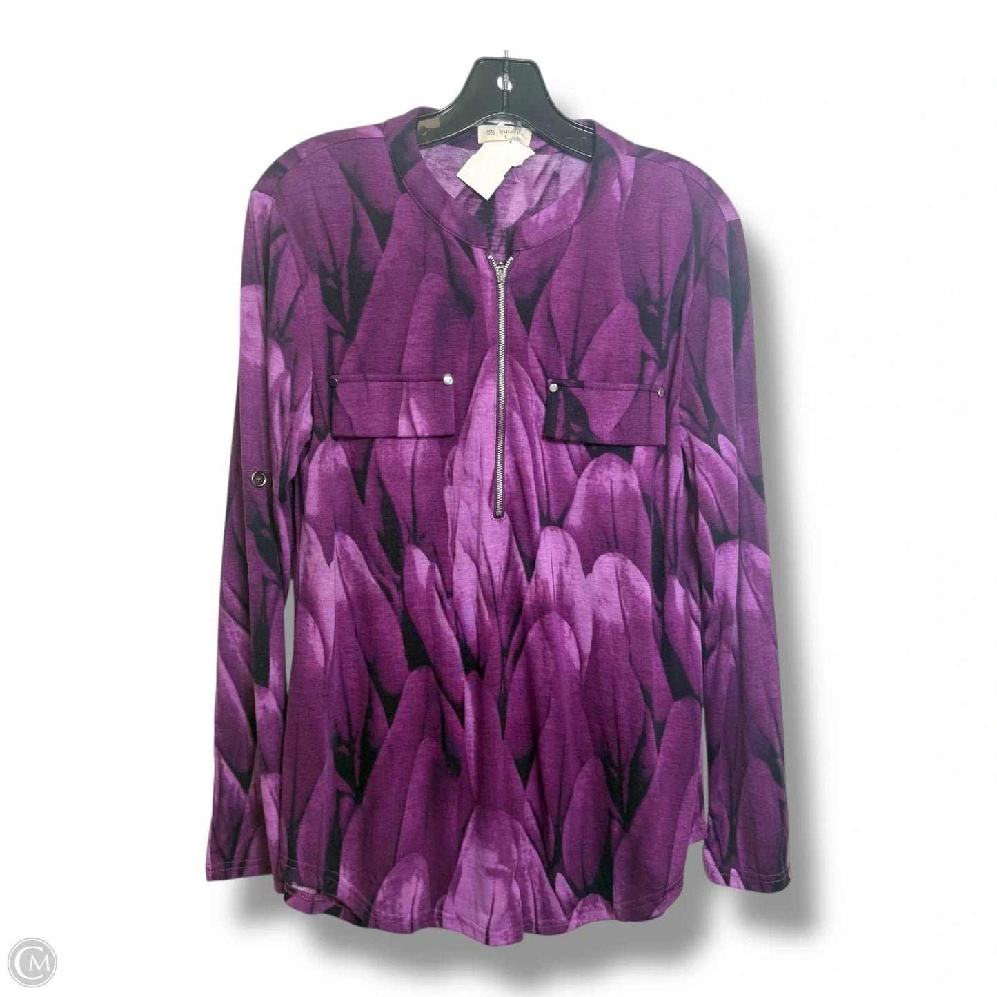 Top Long Sleeve By Clothes Mentor In Purple, Size: L