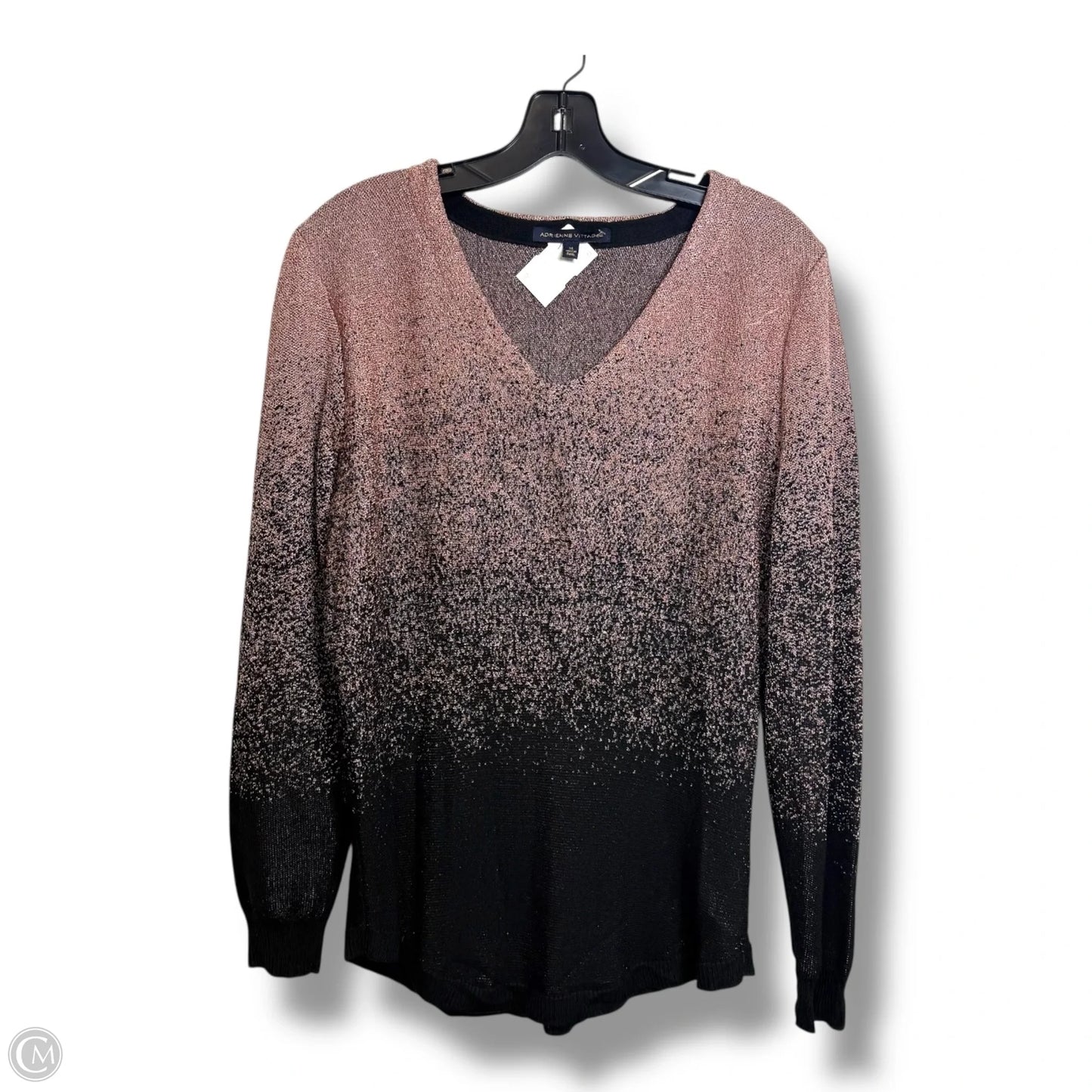 Top Long Sleeve By Adrienne Vittadini In Pink, Size: Xl