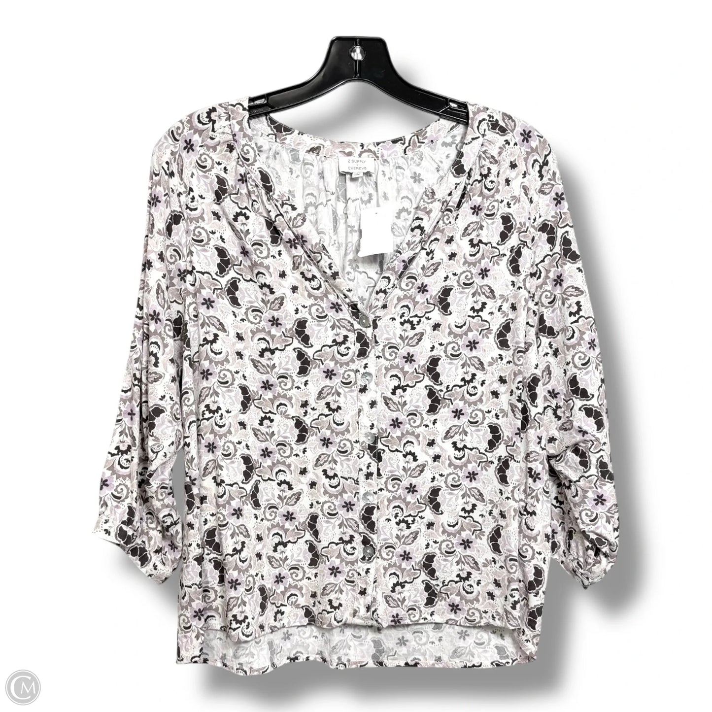 Top Long Sleeve By Z Supply In Floral Print, Size: S
