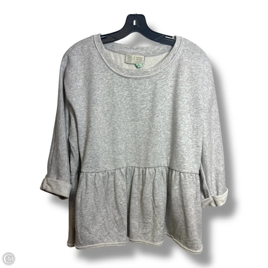 Top 3/4 Sleeve By Saturday/sunday In Grey, Size: Mp
