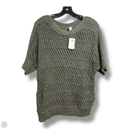 Sweater Short Sleeve By Chicos In Green, Size: L