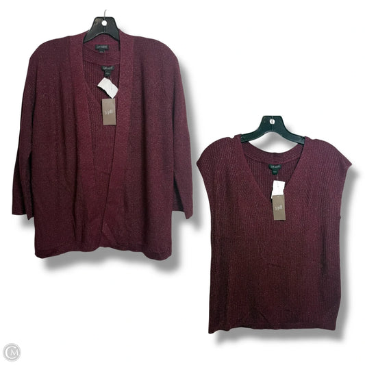Sweater 2pc By J. Jill In Maroon, Size: S
