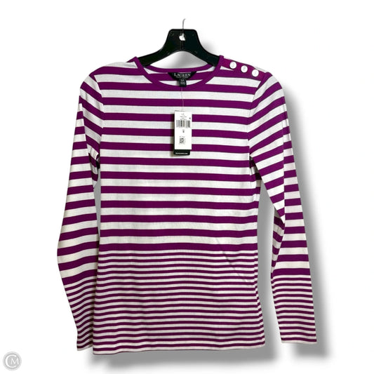 Top Long Sleeve By Lauren By Ralph Lauren In Striped Pattern, Size: S