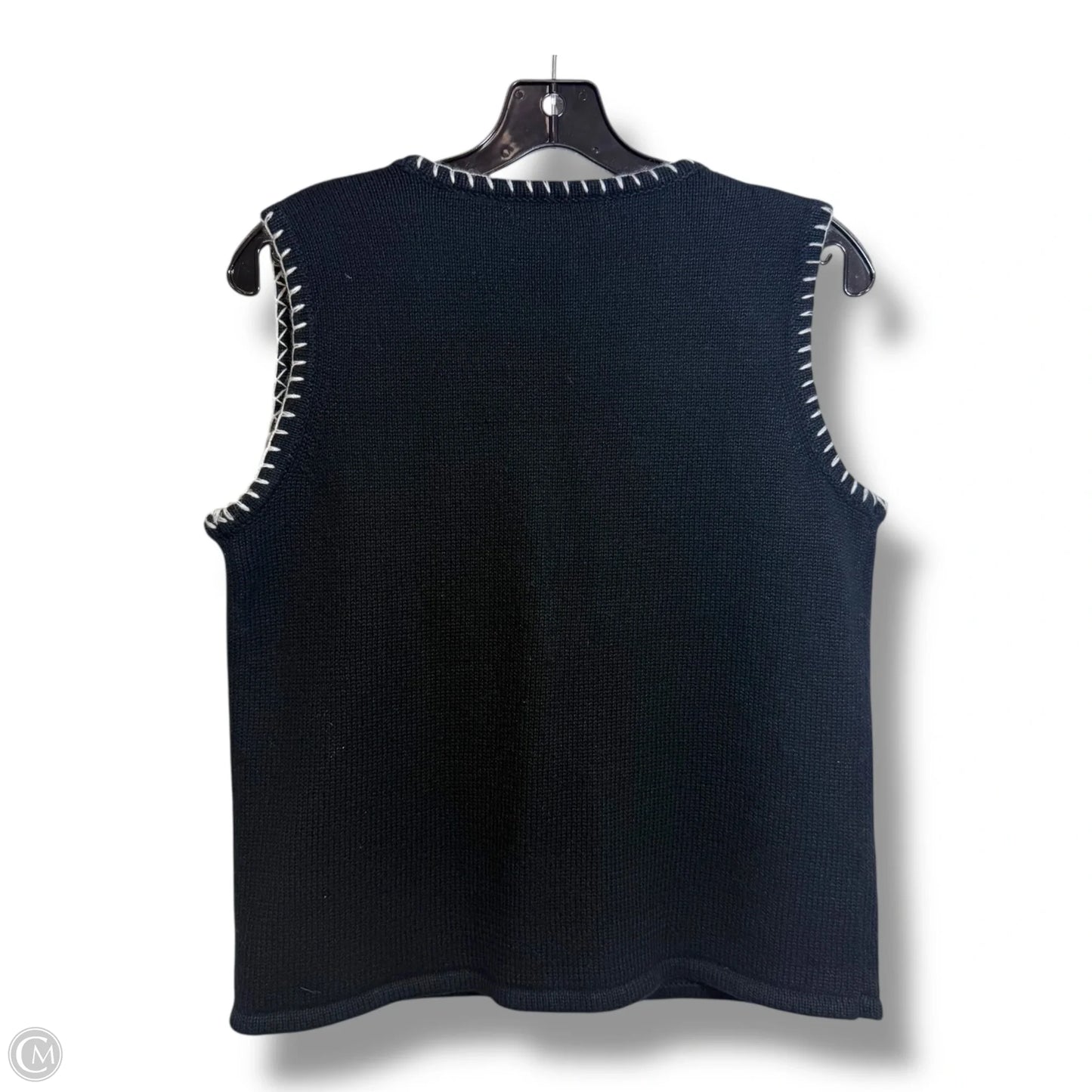 Christmas sweater Vest By Clothes Mentor In Black, Size: Mp
