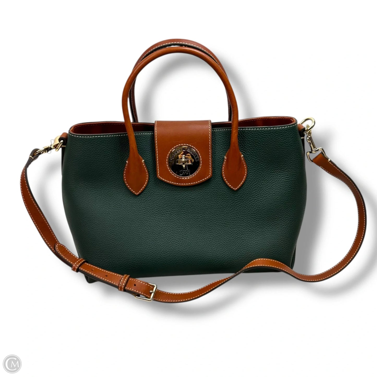 Pebble Turnlock Handle Tote 30 Handbag Designer By Dooney And Bourke, Size: Large