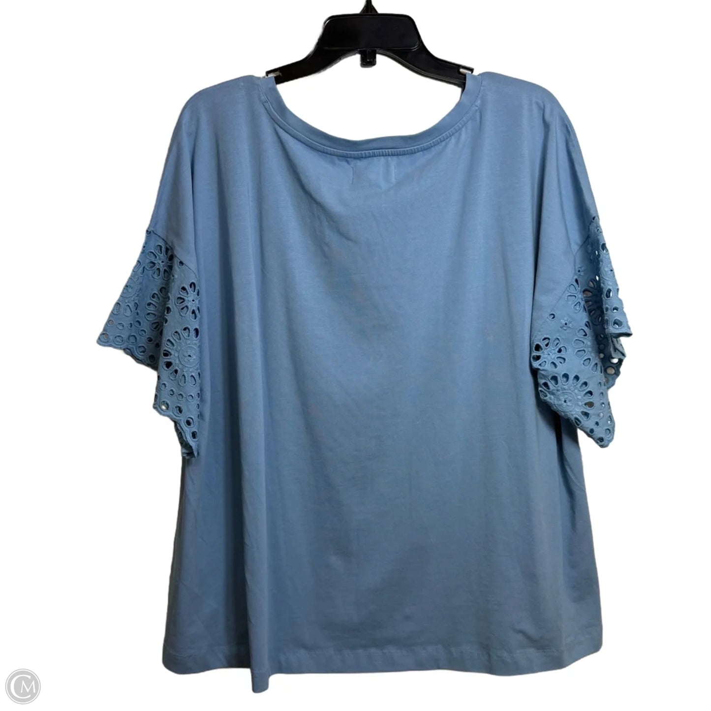 Top Short Sleeve Basic By Lane Bryant In Blue, Size: 2x