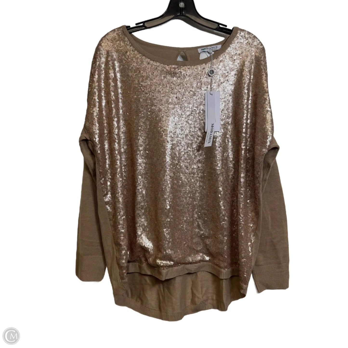 Sweater By Clothes Mentor In Tan, Size: 2x