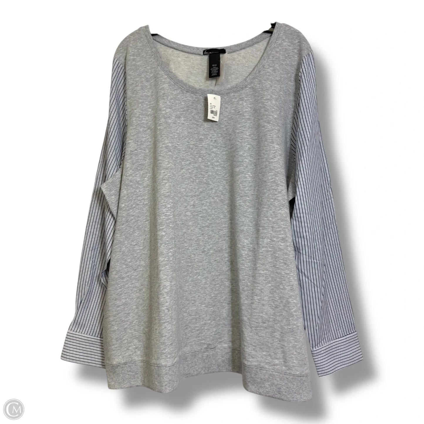Top Long Sleeve By Lane Bryant In Grey, Size: 2x