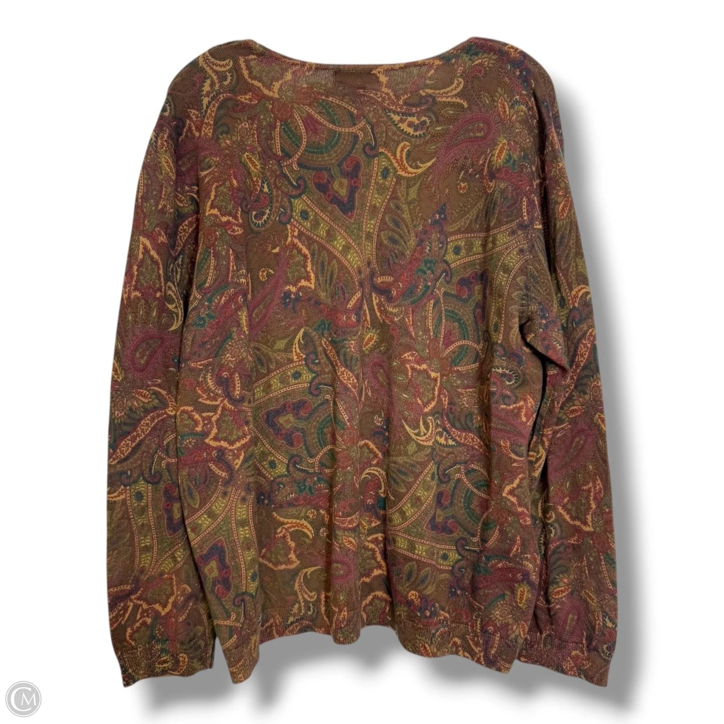 Sweater By Chaps In Brown, Size: 3x