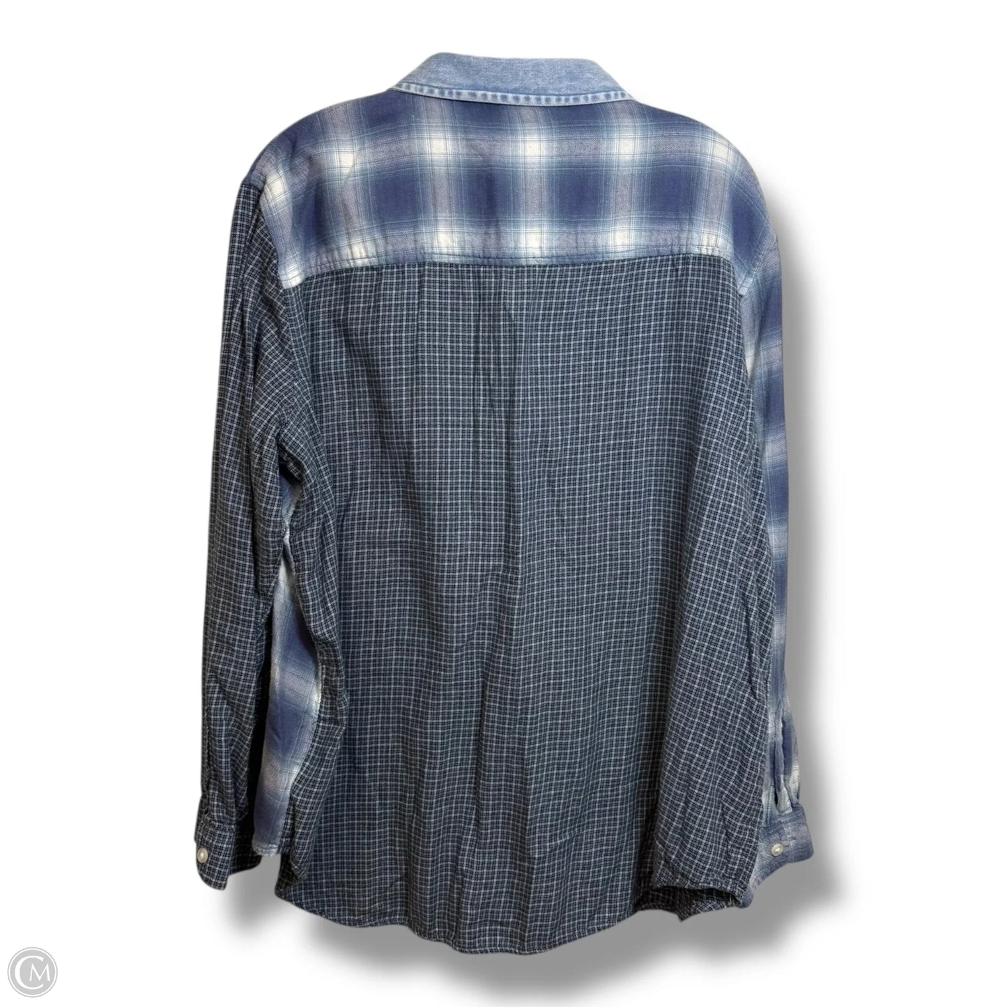 Top Long Sleeve By American Eagle In Blue Denim, Size: L