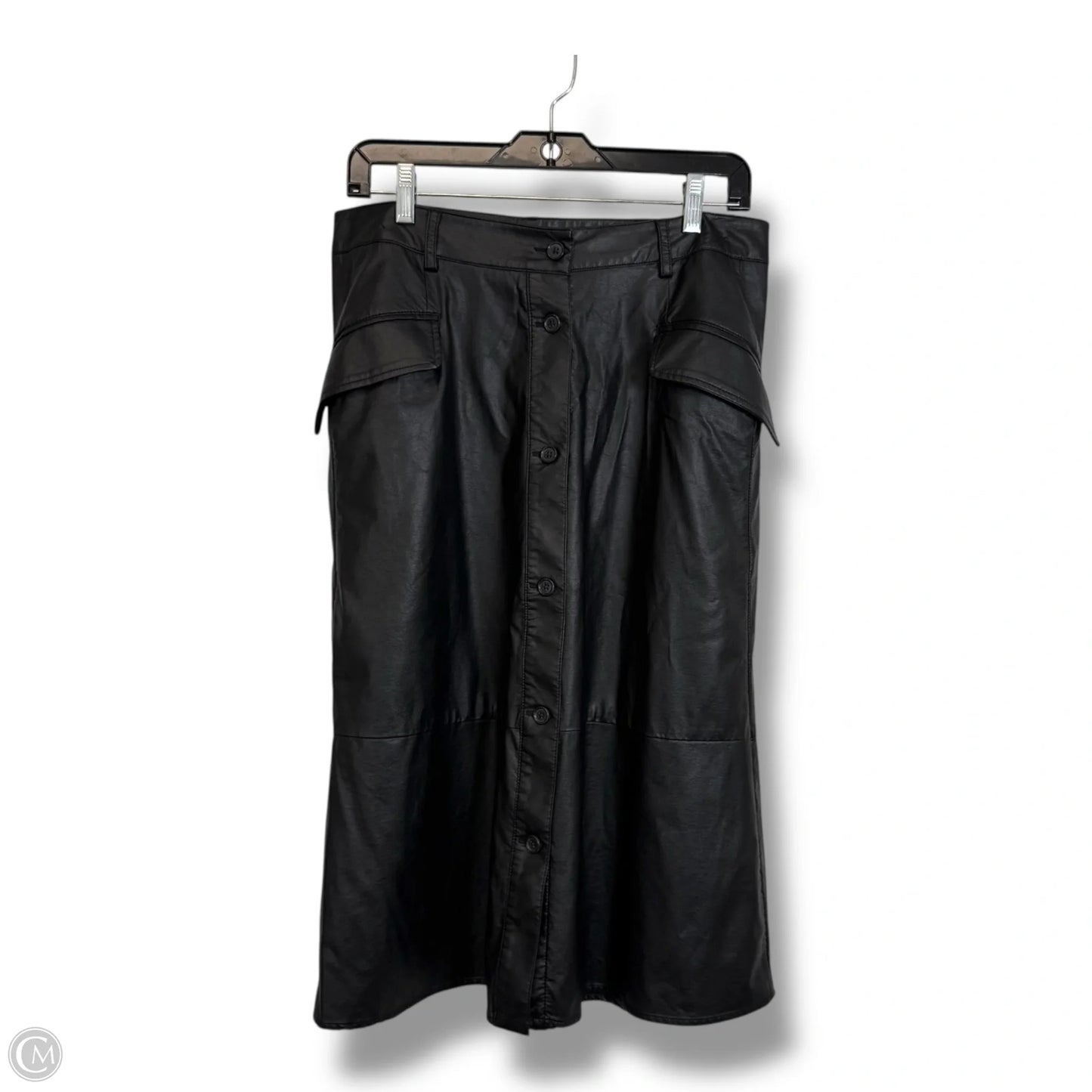 Skirt Midi By Banana Republic In Black, Size: 10