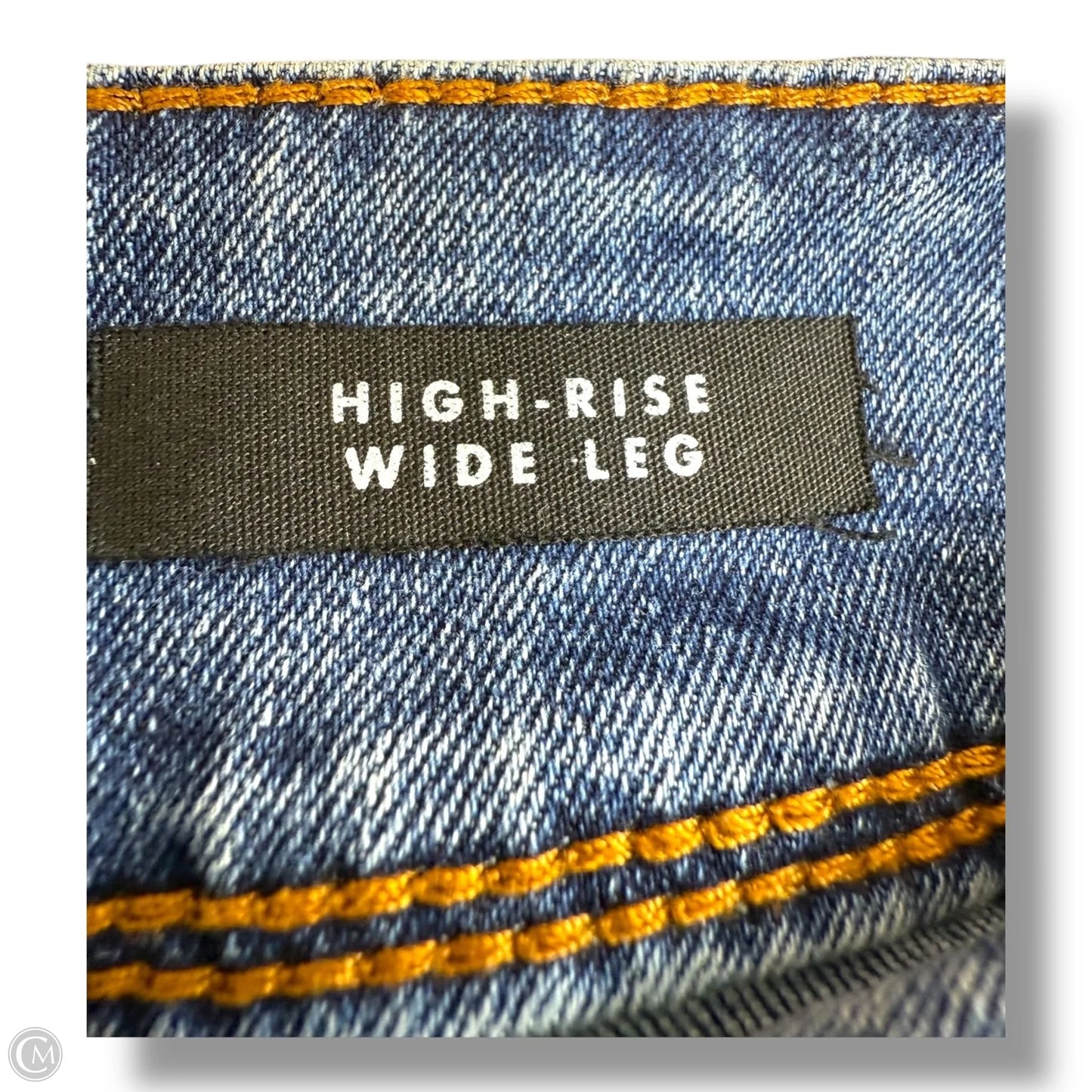 Jeans high rise Wide Leg By Curve Appeal In Blue Denim, Size: 8