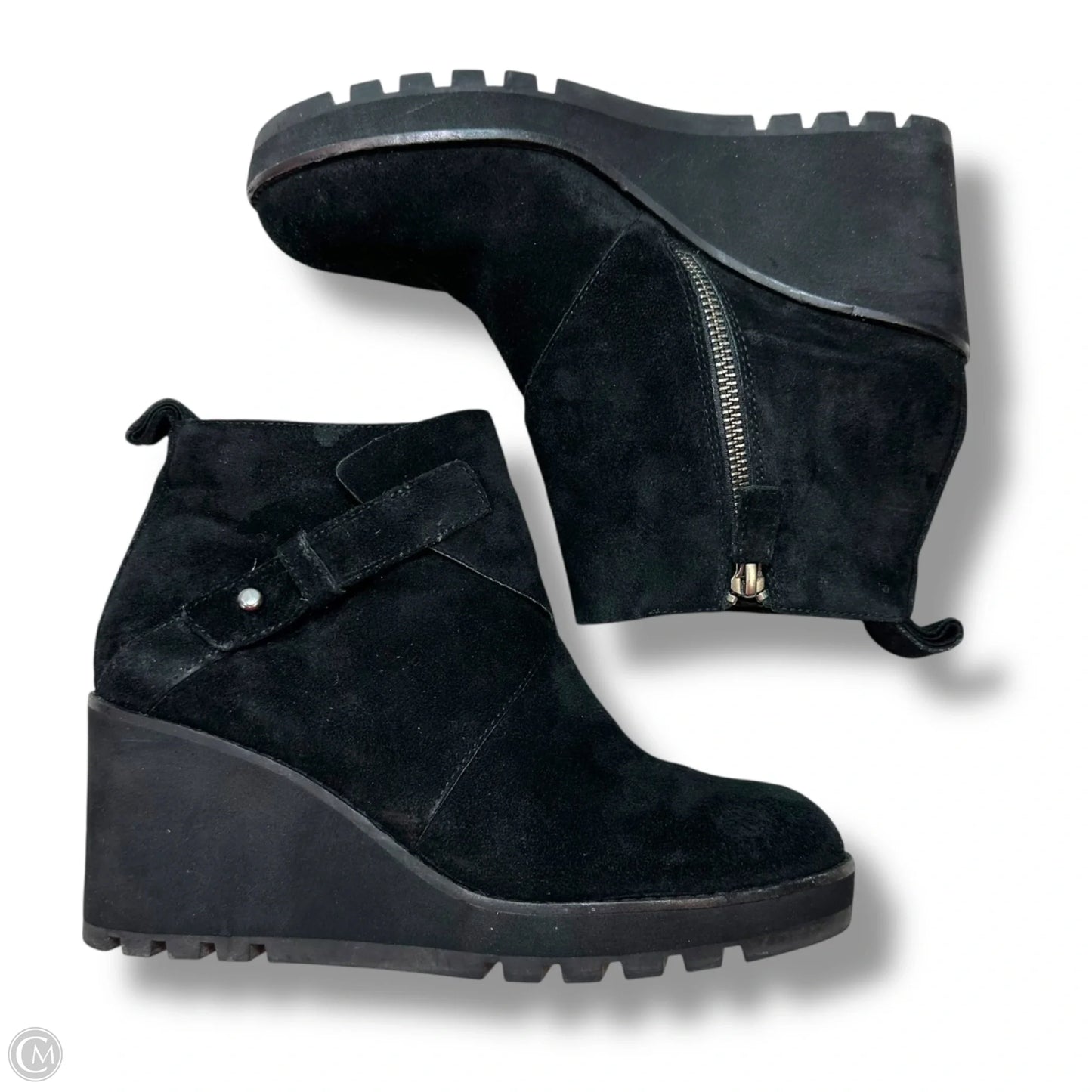 Boots Ankle Heels By Eileen Fisher In Black, Size: 7